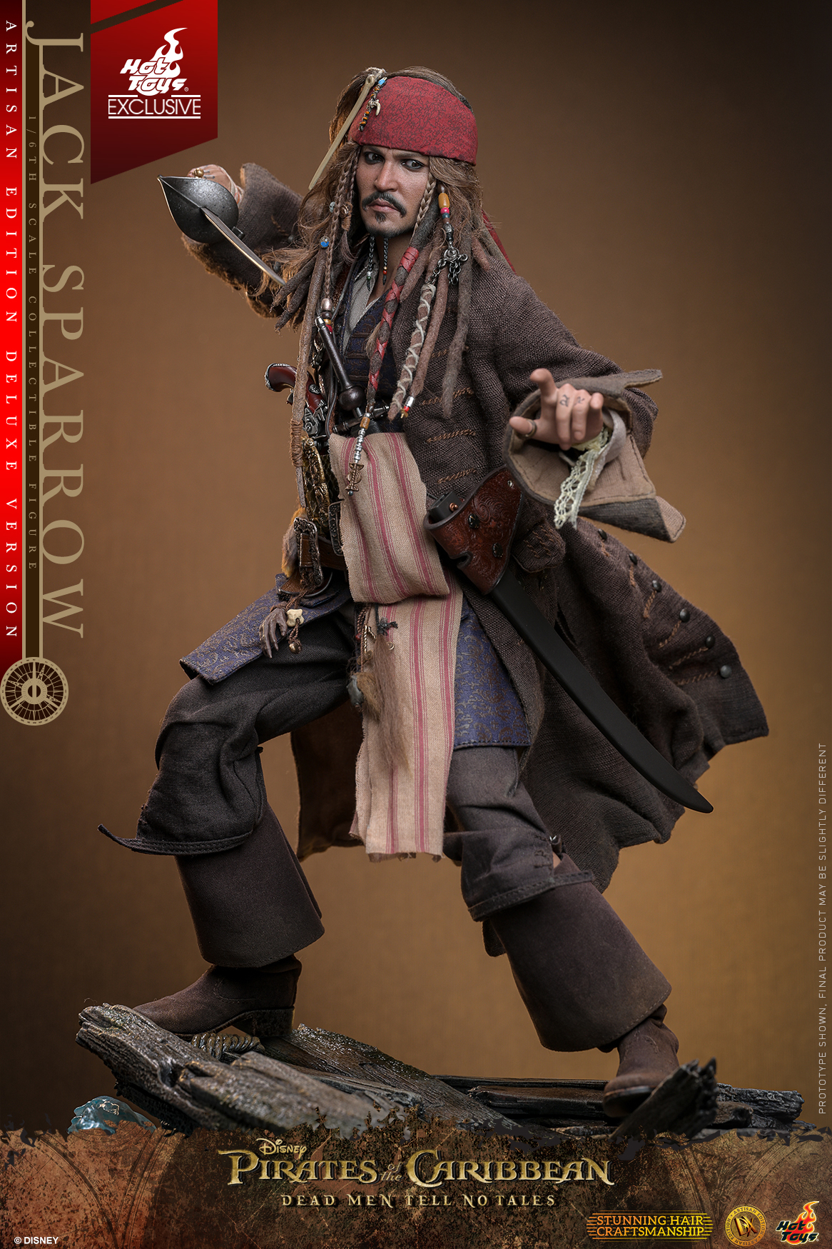 Hot Toys DX ARTISAN EDITION《加勒比海盜-神鬼奇航:死無對證》傑克·史派羅(Jack Sparrow)1/6 比例收藏級人偶