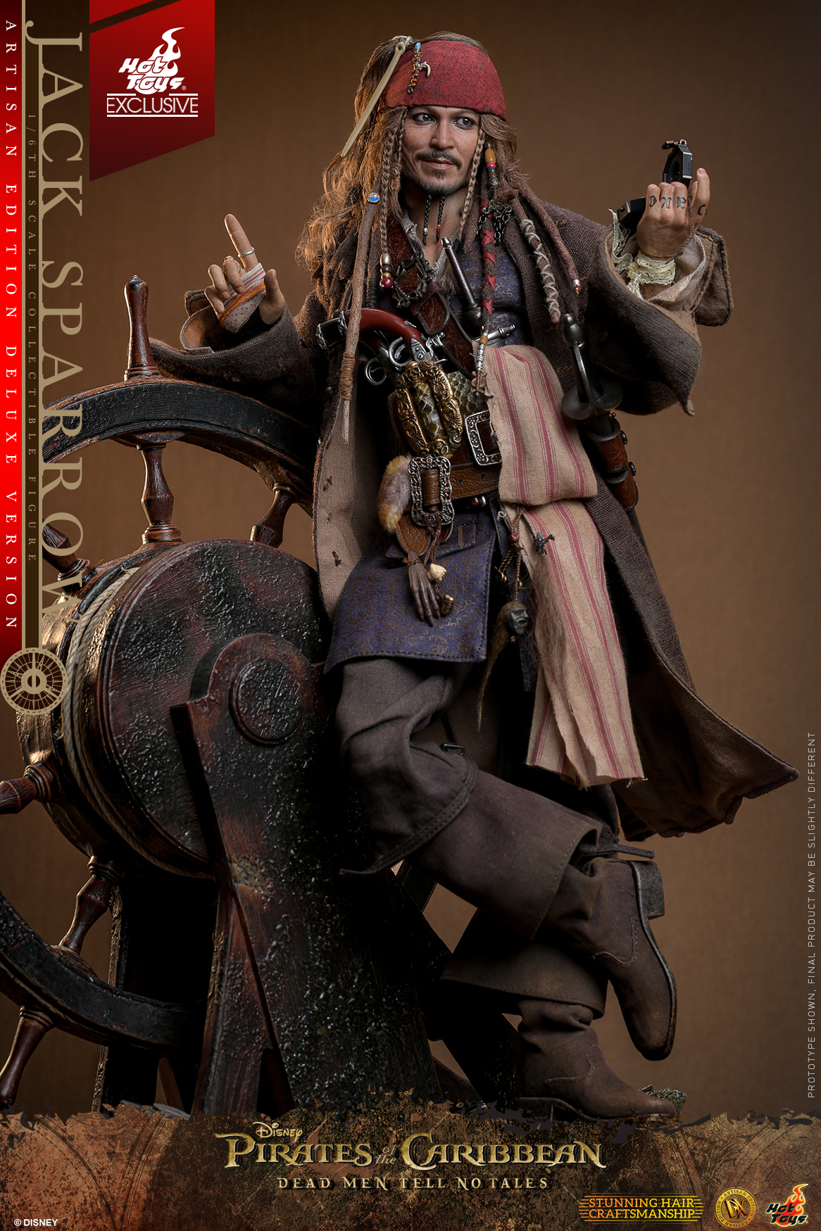 Hot Toys DX ARTISAN EDITION《加勒比海盜－神鬼奇航：死無對證》傑克·史派羅（Jack Sparrow）1/6 比例收藏級人偶