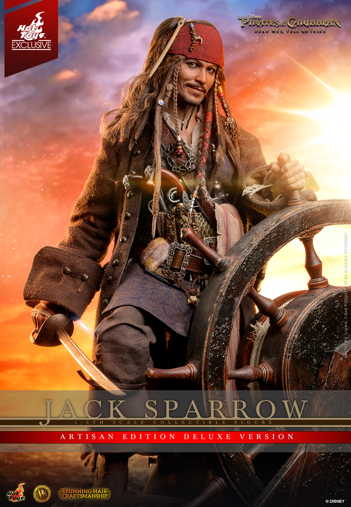 Hot Toys DX ARTISAN EDITION《加勒比海盜－神鬼奇航：死無對證》傑克·史派羅（Jack Sparrow）1/6 比例收藏級人偶