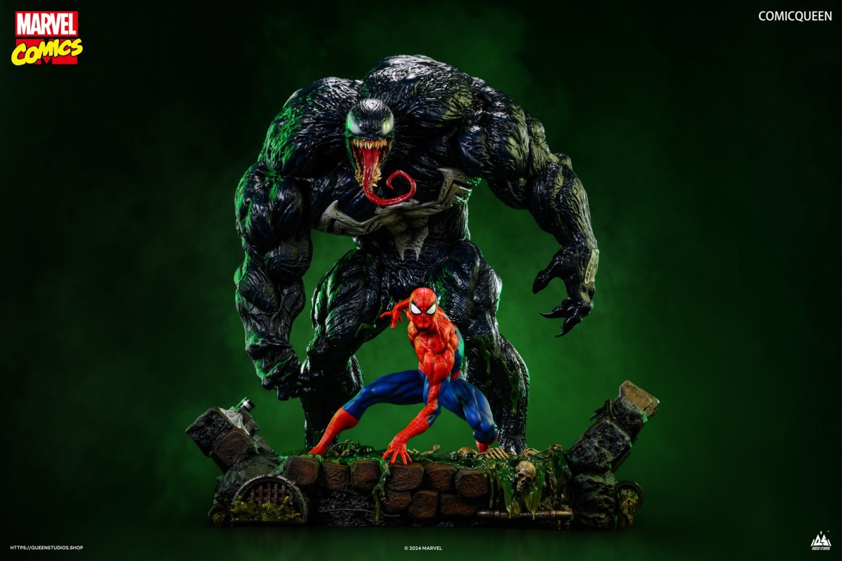 Queen Studios COMIC QUEEN 系列「蜘蛛人 VS 猛毒」1/4 比例全身雕像 普通版/高級版
