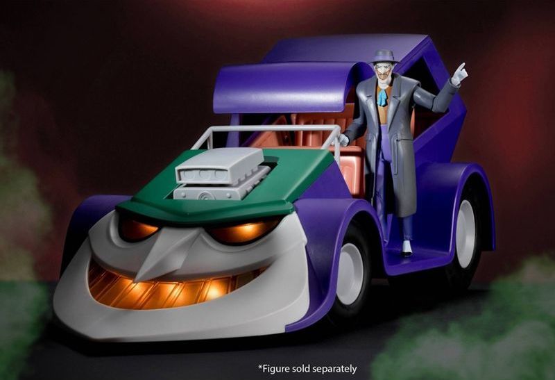 麥法蘭 DC Direct『《蝙蝠俠：動畫系列》小丑車』6 吋比例模型，再現小丑載具的浮誇造型！