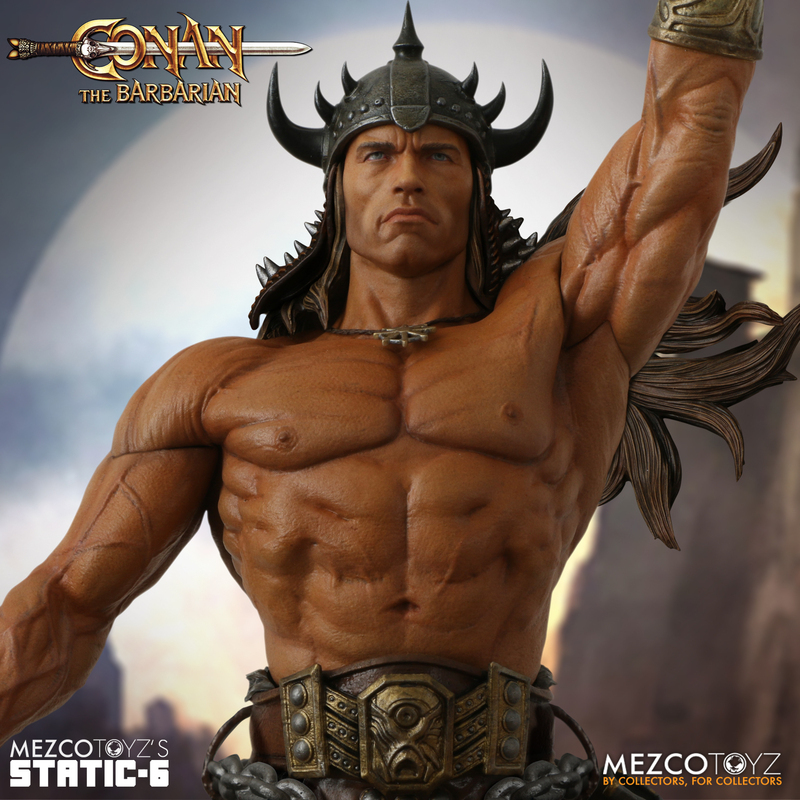 MEZCO TOYZ『STATIC SIX《王者之劍》(Conan the Barbarian 1982)』1/6 比例雕像,經典電影海報立體化!