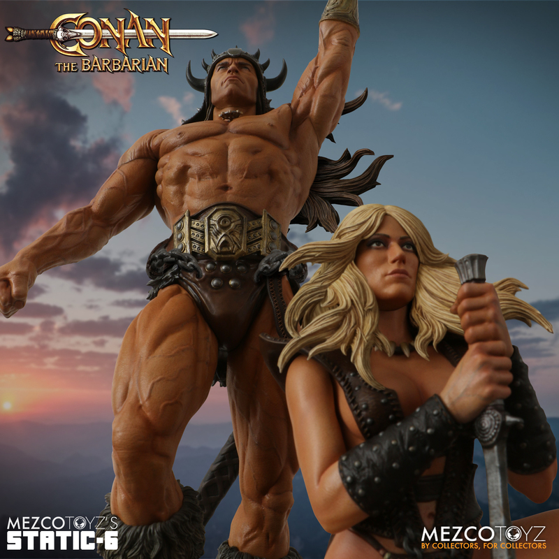 MEZCO TOYZ『STATIC SIX《王者之劍》(Conan the Barbarian 1982)』1/6 比例雕像,經典電影海報立體化!