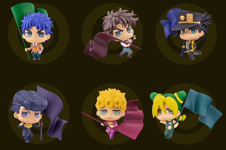 GASHAPON『JOJO的奇妙冒險 角色人物收藏轉蛋～Flag EDITION～』可愛詮釋JOJO WORLD Quizzes主視覺！
