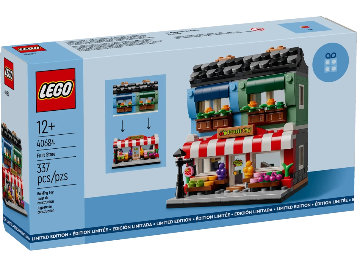 LEGO 40684「水果店」(Fruit Store)滿額禮盒組情報公開 堆滿鮮豔蔬果的一樓店面超可愛!