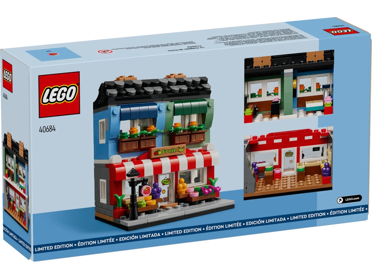 LEGO 40684「水果店」(Fruit Store)滿額禮盒組情報公開 堆滿鮮豔蔬果的一樓店面超可愛!