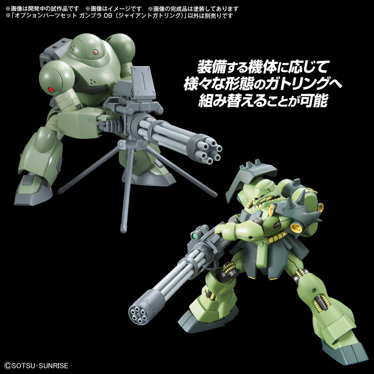 鋼普拉改裝配件『1/144 配件套組 鋼彈模型09（巨型格林機砲）』預計 07 月發售！