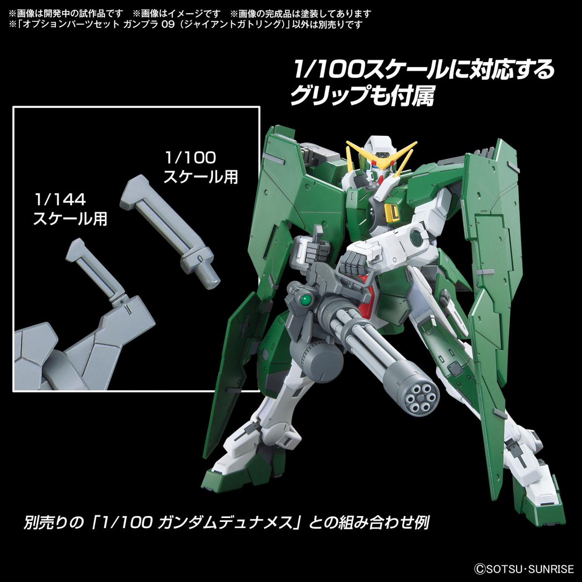 鋼普拉改裝配件『1/144 配件套組 鋼彈模型09(巨型格林機砲)』預計 07 月發售!