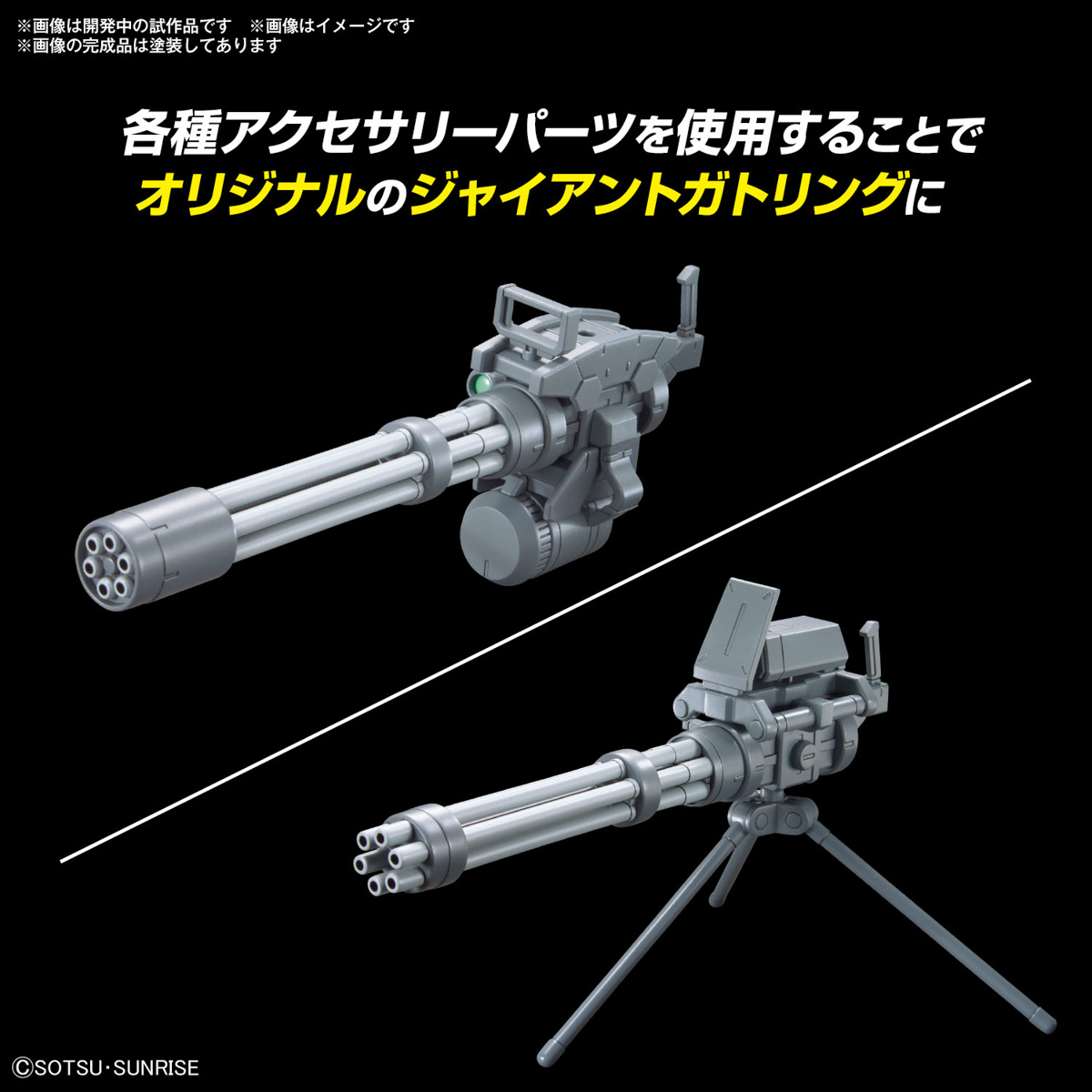 鋼普拉改裝配件『1/144 配件套組 鋼彈模型09(巨型格林機砲)』預計 07 月發售!