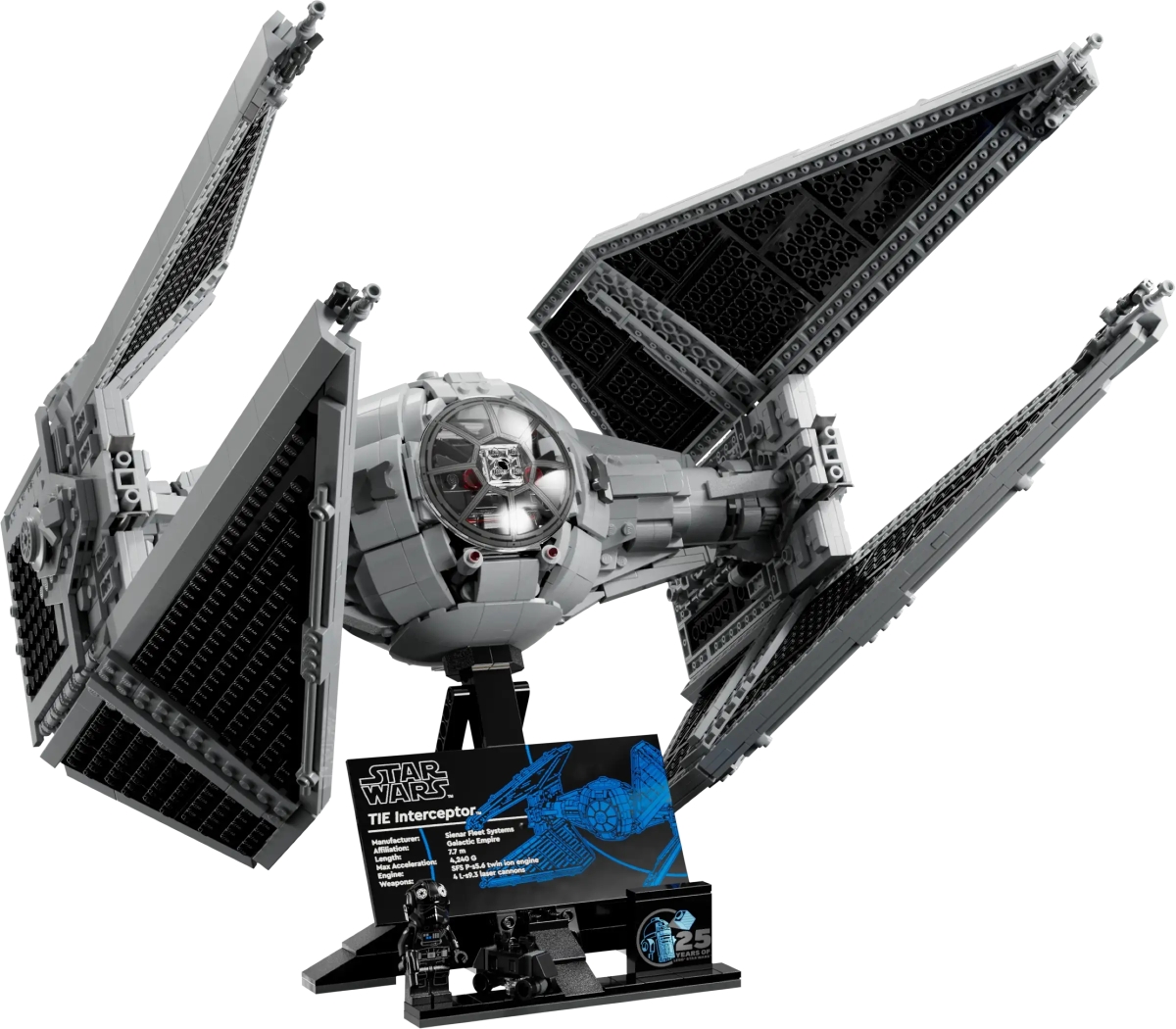 LEGO 75382 UCS 系列《星際大戰》鈦攔截機（TIE Interceptor）還在駕駛艙內呈現出瞄準 X翼戰機場景！