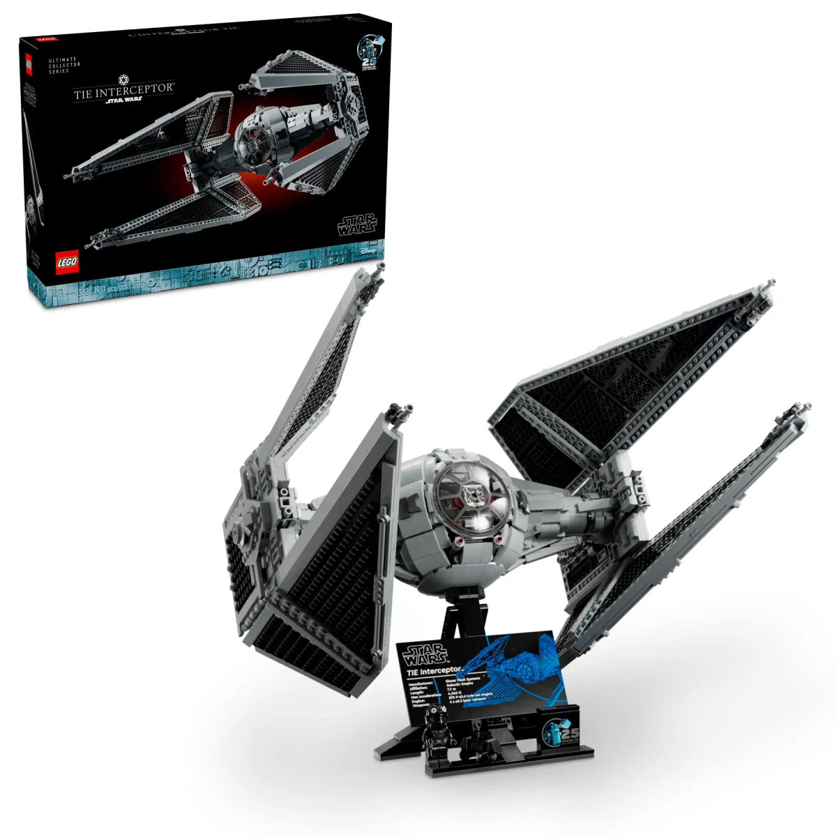 LEGO 75382 UCS 系列《星際大戰》鈦攔截機（TIE Interceptor）還在駕駛艙內呈現出瞄準 X翼戰機場景！