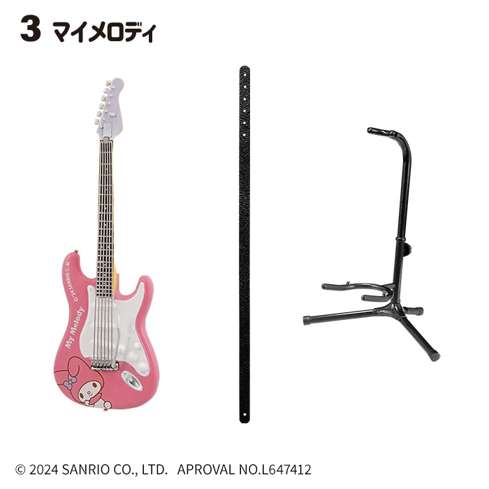F-toys 食玩『三麗鷗明星 ROCKMONO』1/12 比例模型,收錄多款式的三麗鷗角色造型吉他!