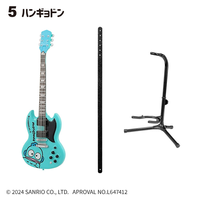 F-toys 食玩『三麗鷗明星 ROCKMONO』1/12 比例模型,收錄多款式的三麗鷗角色造型吉他!