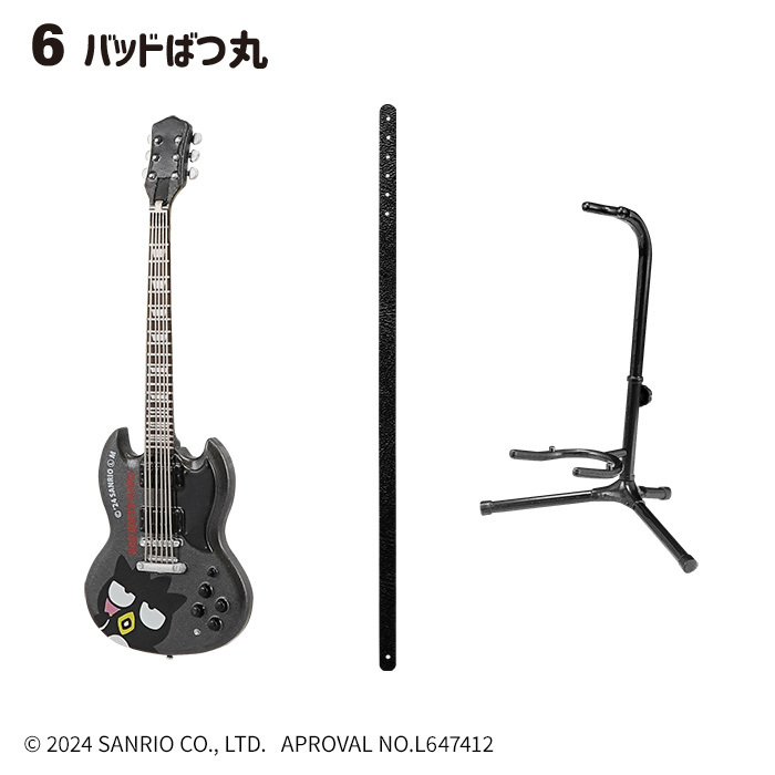 F-toys 食玩『三麗鷗明星 ROCKMONO』1/12 比例模型,收錄多款式的三麗鷗角色造型吉他!