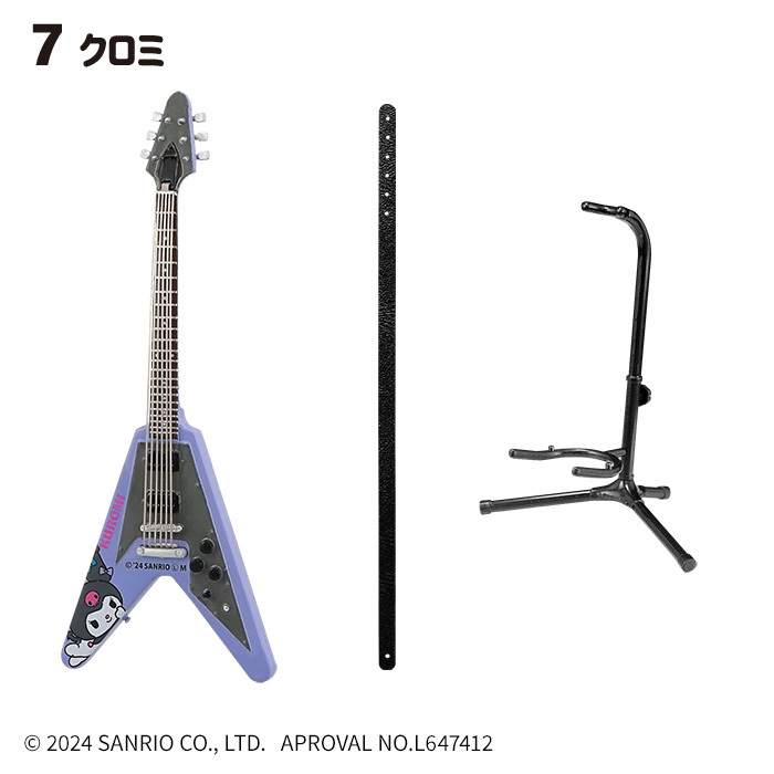 F-toys 食玩『三麗鷗明星 ROCKMONO』1/12 比例模型,收錄多款式的三麗鷗角色造型吉他!