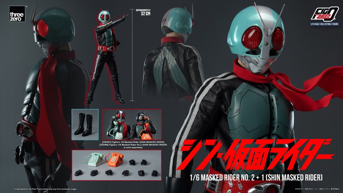 新・假面騎士『Figzero 假面騎士第 2+1 號 1/6 比例可動人偶』32 公分、發光機構再現新生的英雄!