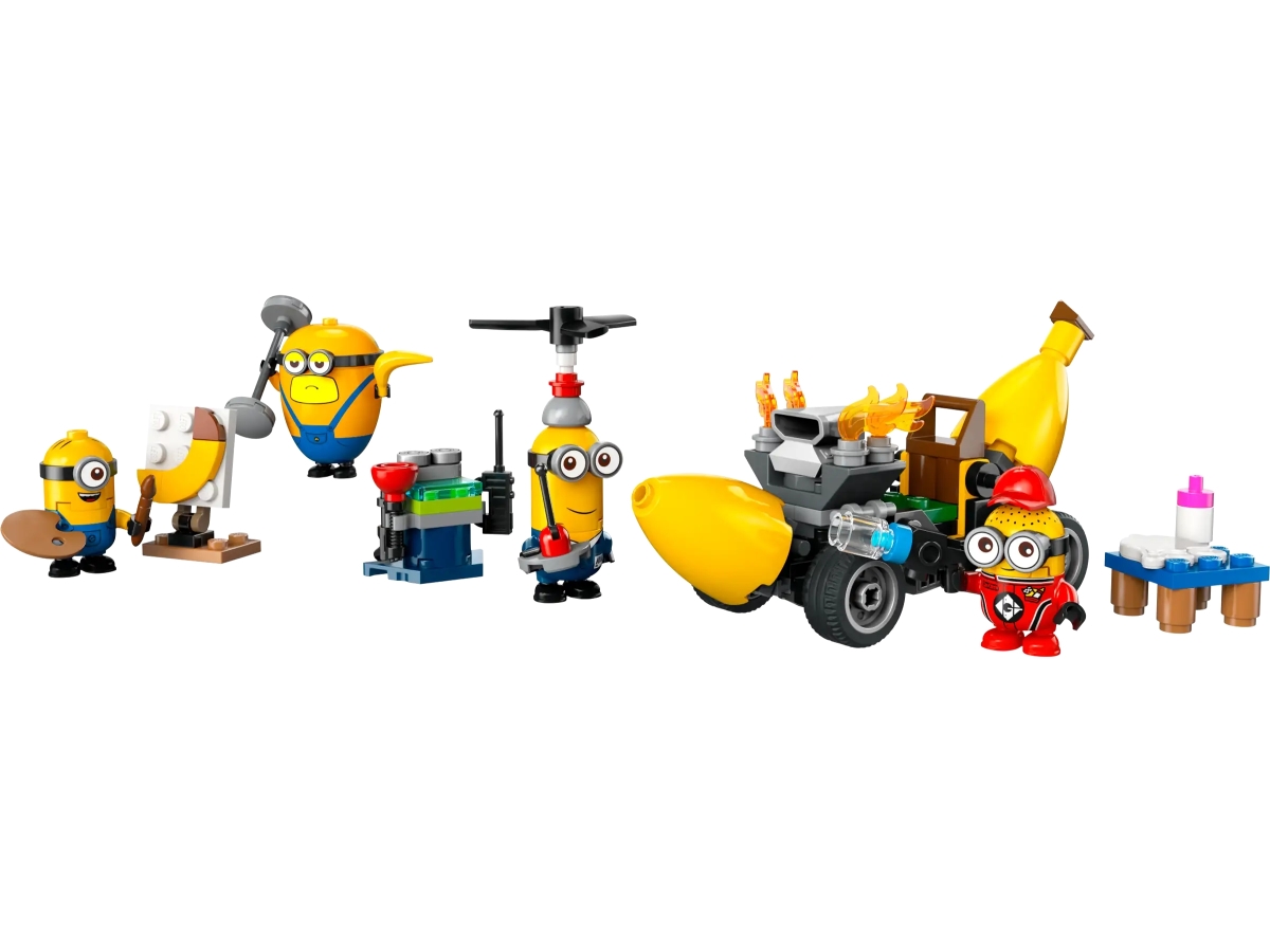 LEGO 75580「小小兵與香蕉車」、75581「小小兵的音樂派對巴士」公開 更多圓滾滾的小小兵人偶等你收集!