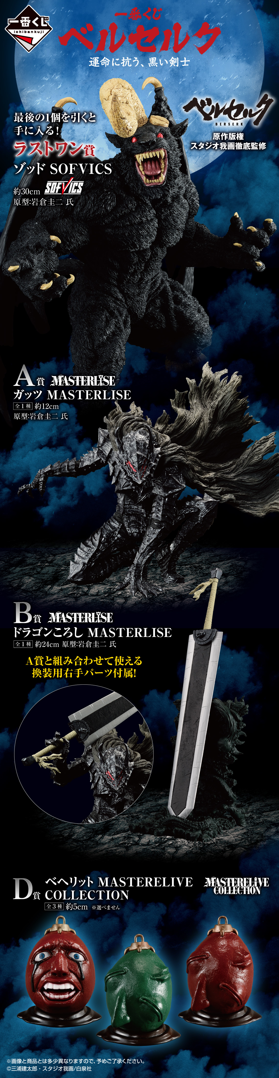 一番賞『烙印勇士 對抗命運的黑色劍士』大魄力的狂戰士鎧甲、索特SOFVICS軟膠 09月開抽！