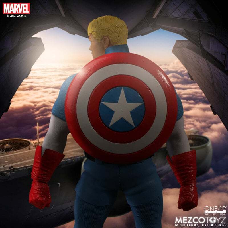 MEZCO TOYZ One:12 Collective『美國隊長 白銀時代版』1/12 比例可動人偶,還原漫畫的經典造型!