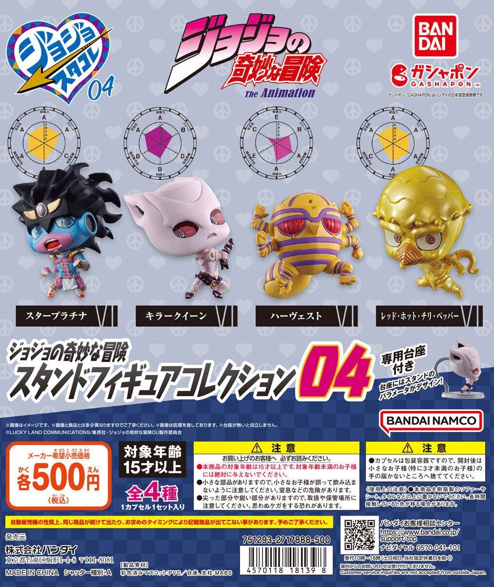 GASHAPON『JOJO的奇妙冒險 替身角色收藏 STAND Collection 04』轉蛋 Q版殺手皇后！