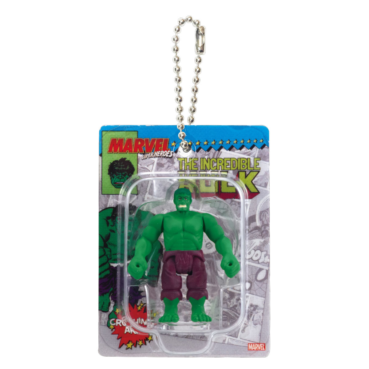 GASHAPON『漫威英雄 泡殼玩具迷你收藏』微縮模型吊飾轉蛋，經典的美系吊卡變成迷你模型啦！