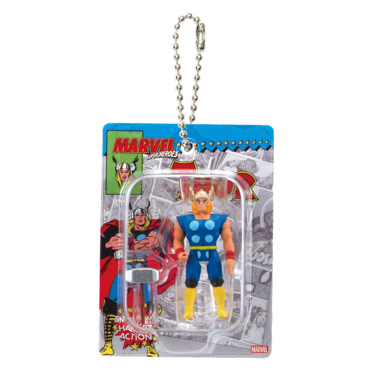 GASHAPON『漫威英雄 泡殼玩具迷你收藏』微縮模型吊飾轉蛋，經典的美系吊卡變成迷你模型啦！