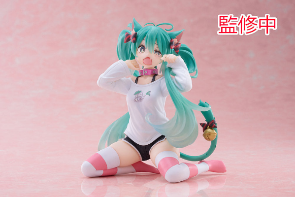 TAITO景品『初音未來Desktop Cute FIGURE〜貓耳T恤ver.〜』打