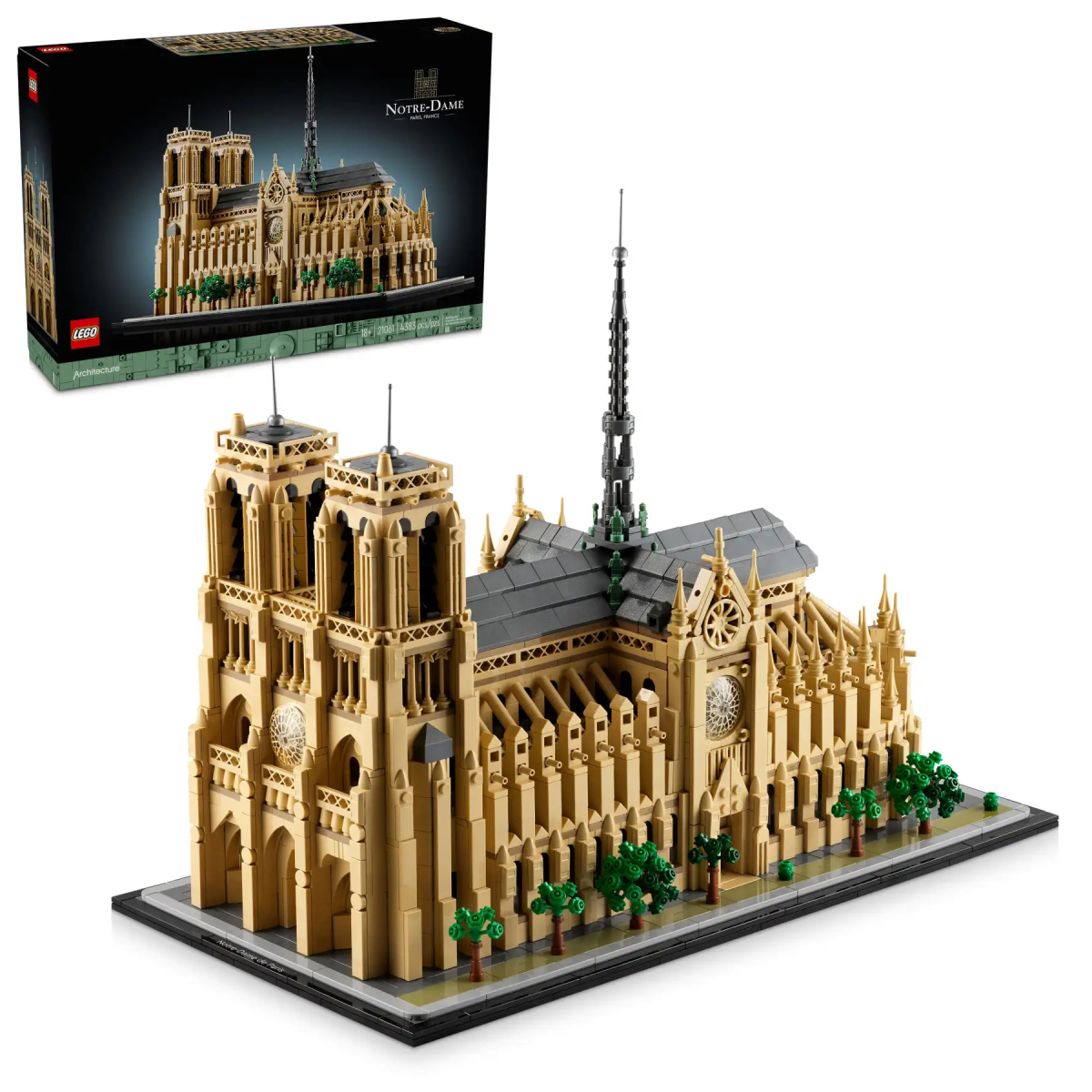 LEGO 21061 建築系列「巴黎聖母院」（Notre-Dame de Paris）絕美玫瑰窗、尖肋骨拱結構再現！