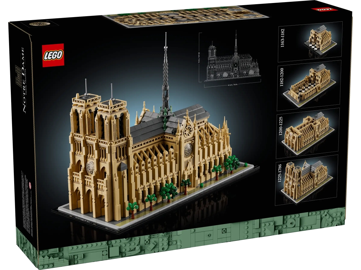 LEGO 21061 建築系列「巴黎聖母院」（Notre-Dame de Paris）絕美玫瑰窗、尖肋骨拱結構再現！