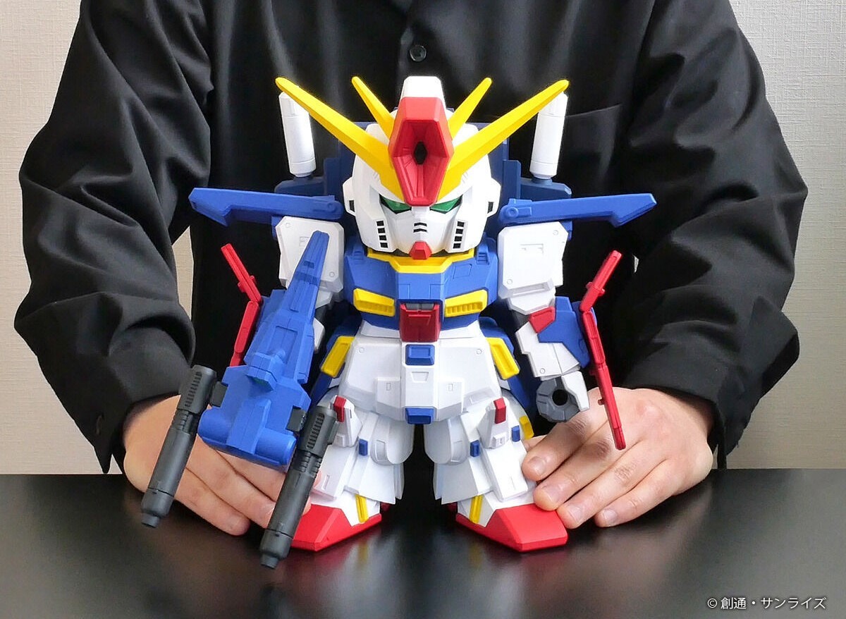 PLEX『巨無霸軟膠模型SD MSZ-010 ZZ鋼彈‐SD鋼彈‐』附屬大型光束軍刀、雙管光束步槍武裝！