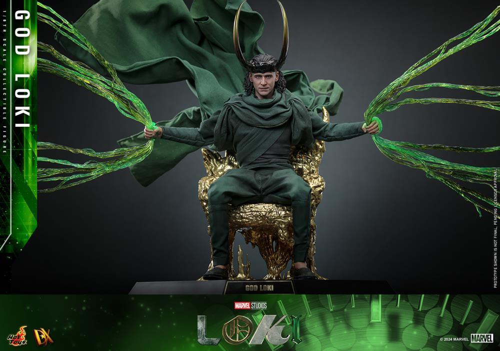 Hot Toys《洛基》神洛基（God Loki）1/6 比例收藏級人偶 手握多元宇宙支線、登上永恆的皇座！