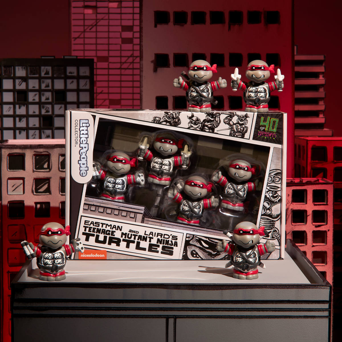 Mattel Creations『Little People Collector 忍者龜：起源』特別版迷你人偶套組，原版漫畫的烏龜們變身超可愛迷你人偶！