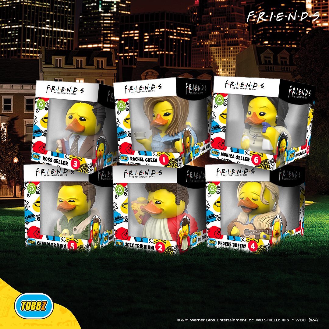 TUBBZ《六人行》(F.R.I.E.N.D.S)黃色小鴨角色扮演收藏盒裝版,隱藏眾多劇中小彩蛋!