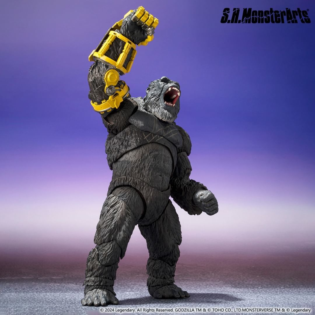 S.H.MonsterArts『哥吉拉與金剛:新帝國 刀疤王』揮舞骨鞭的狂暴姿態!附屬金剛替換手臂