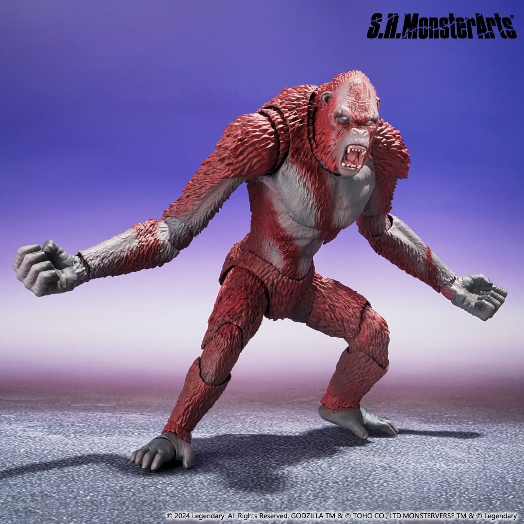 S.H.MonsterArts『哥吉拉與金剛:新帝國 刀疤王』揮舞骨鞭的狂暴姿態!附屬金剛替換手臂