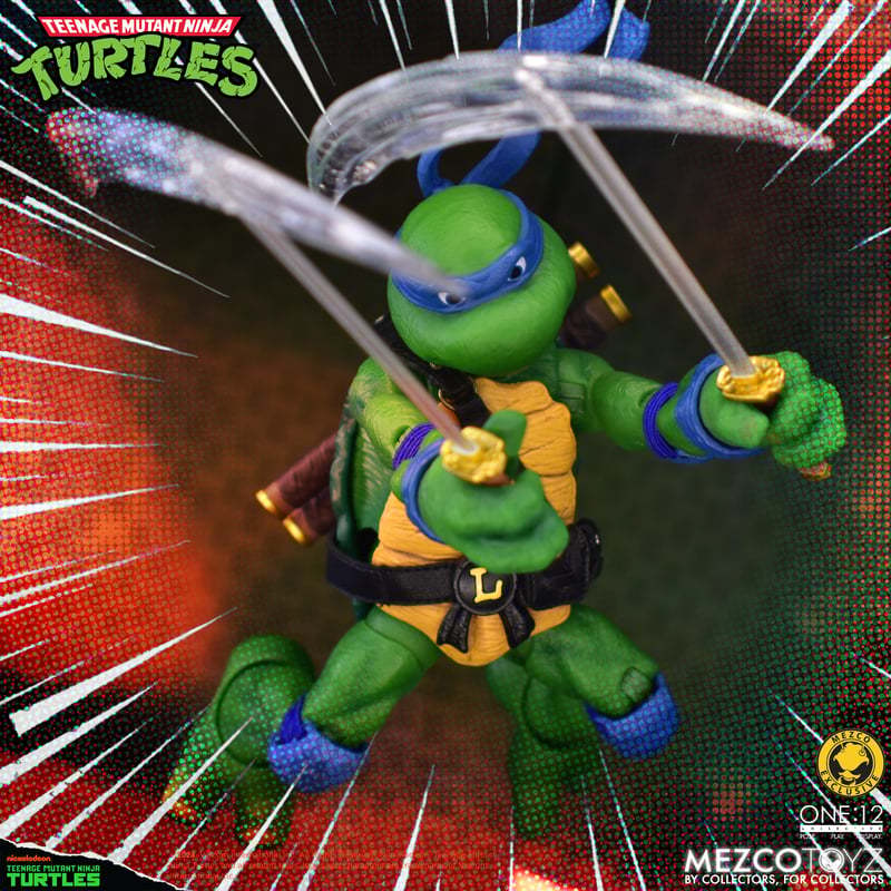 MEZCO TOYZ One:12 Collective『《忍者龜》動畫系列 豪華版』1/12 比例可動人偶套組