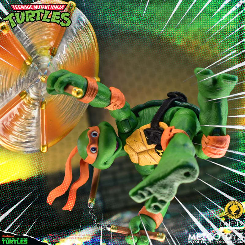MEZCO TOYZ One:12 Collective『《忍者龜》動畫系列 豪華版』1/12 比例可動人偶套組