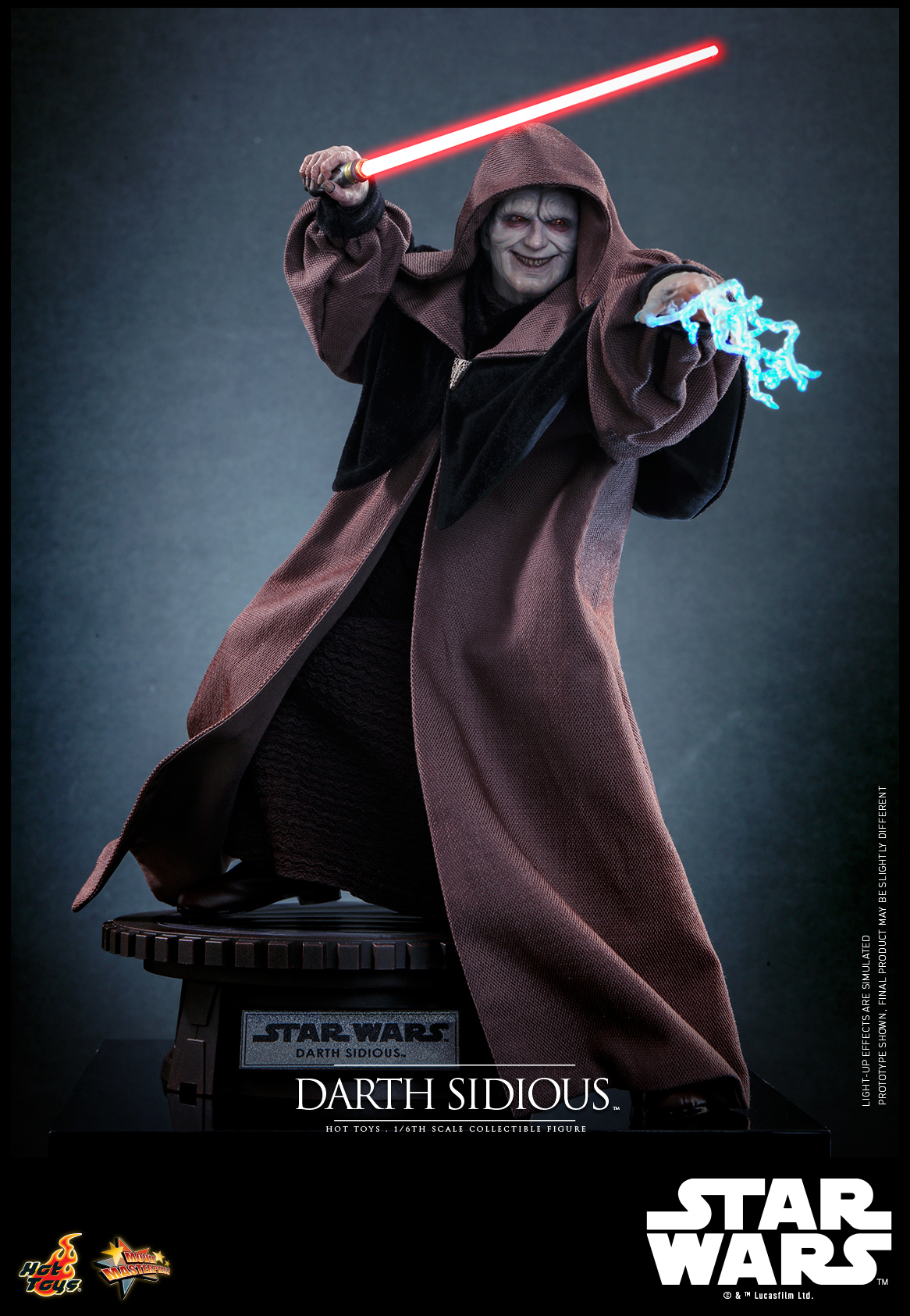 Hot Toys『《星際大戰》達斯·西帝（Darth Sidious）」1/6 比例收藏級人偶，萬惡的西斯大帝回歸！
