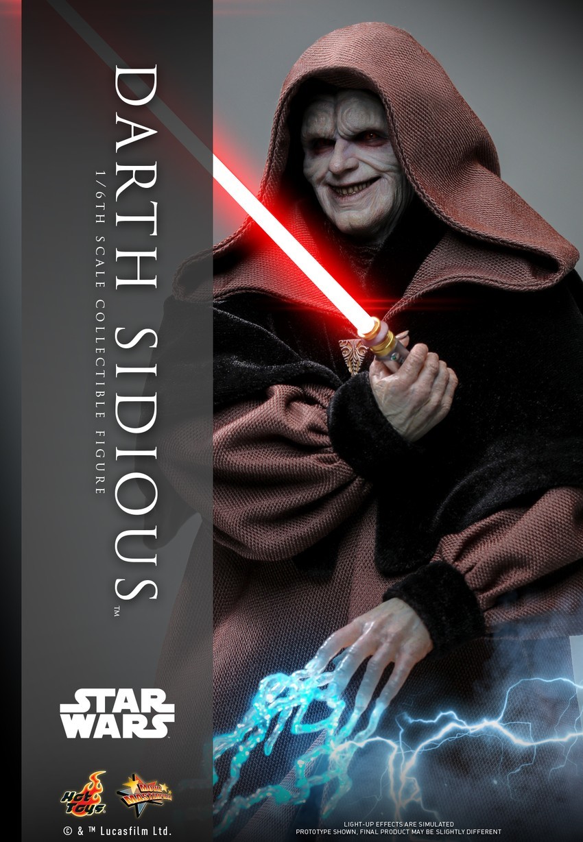 Hot Toys『《星際大戰》達斯·西帝（Darth Sidious）」1/6 比例收藏級人偶，萬惡的西斯大帝回歸！