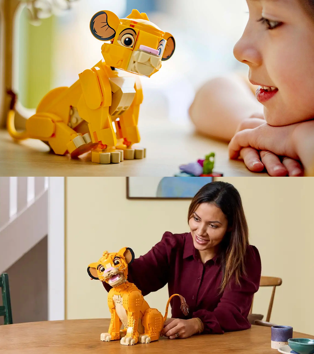 LEGO 43243「幼年獅子王辛巴」、43247「少年獅子王辛巴」靈活可動或專注造型，兩款小獅王等你養！