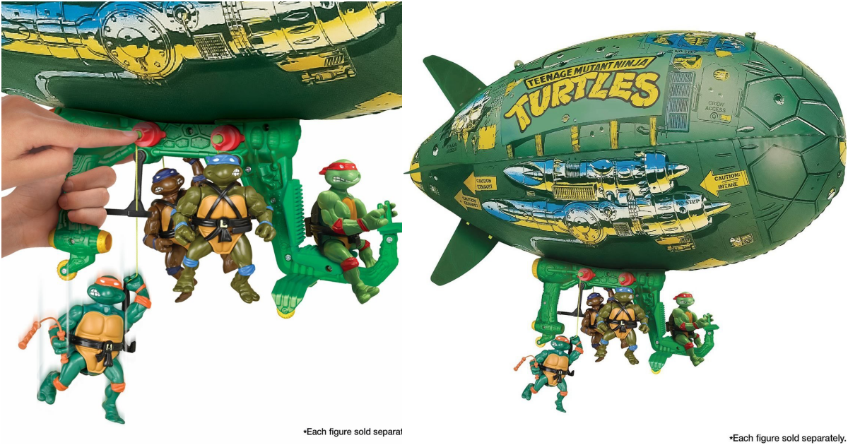 Playmates『《忍者龜》經典烏龜飛船(Turtle Blimp Vehicle)』載具模型,烏龜英雄們的經典載具再度回歸!