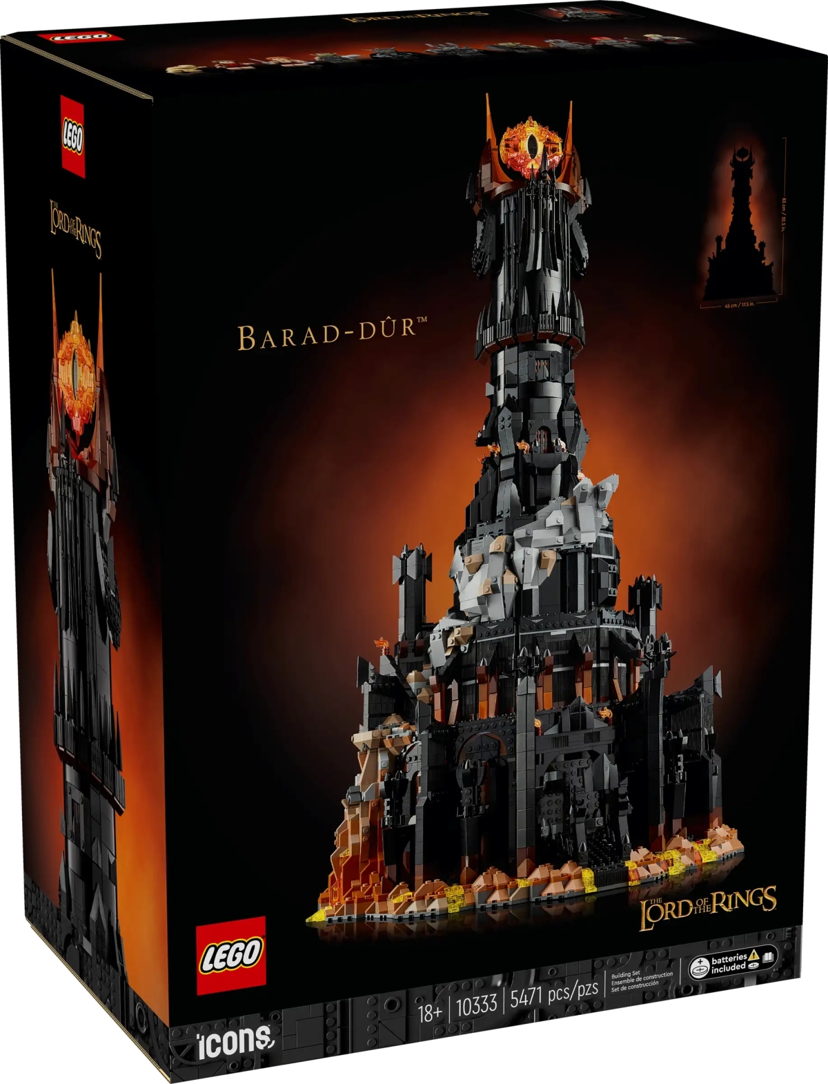 LEGO 10333「魔戒：巴拉多」匯聚魔君索倫之力的巨大要塞降臨！（The Lord of the Rings: Barad-dûr）