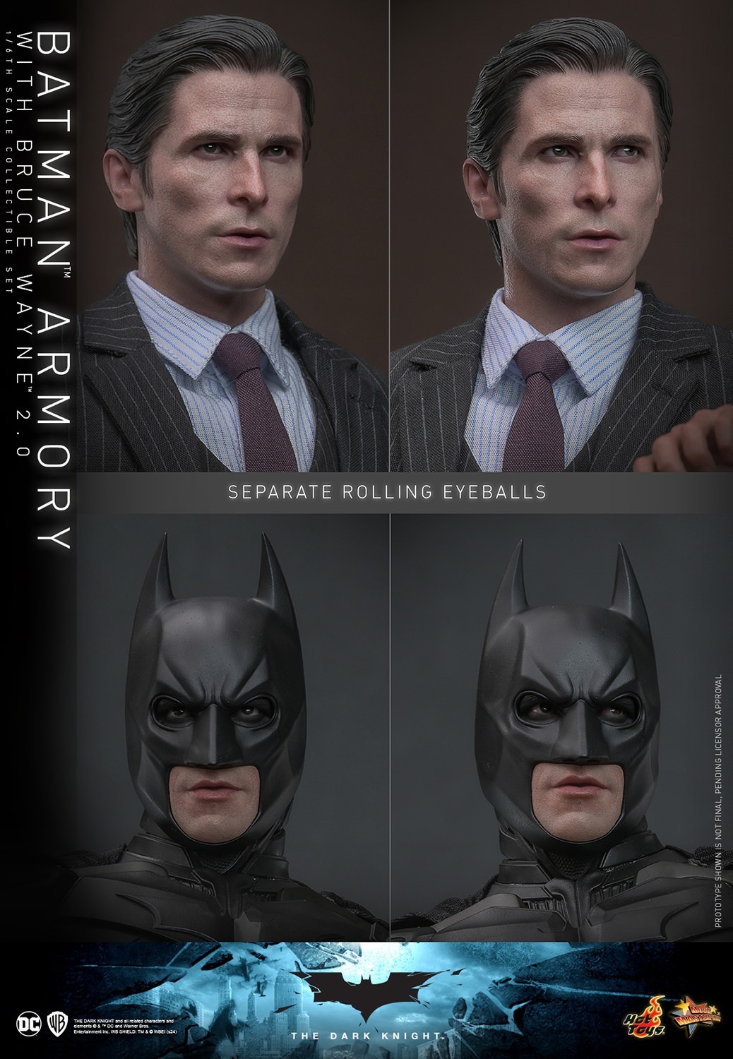 Hot Toys『《黑暗騎士》蝙蝠俠武器格納庫與布魯斯·韋恩(Batman Armory with Bruce Wayne) 2.0』1/6 比例收藏套裝組