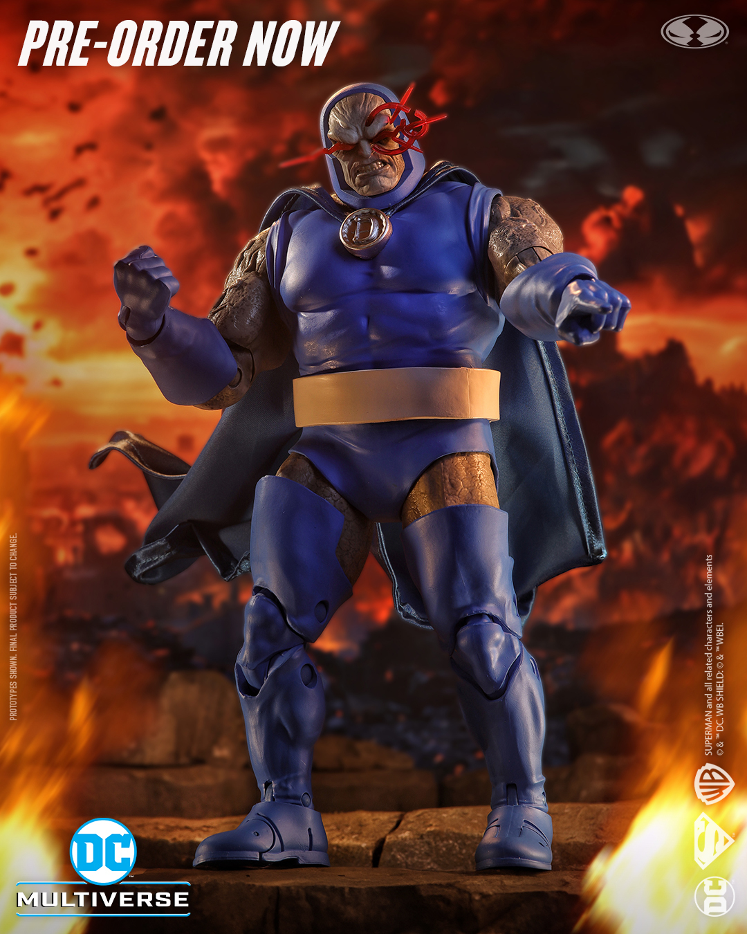 麥法蘭 DC Multiverse「達克賽德」（Darkseid）可動人偶 替換頭雕再現大魄力歐米伽射線！