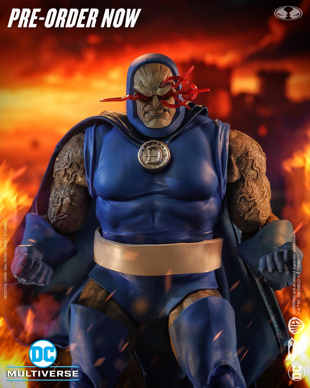 麥法蘭 DC Multiverse「達克賽德」（Darkseid）可動人偶 替換頭雕再現大魄力歐米伽射線！