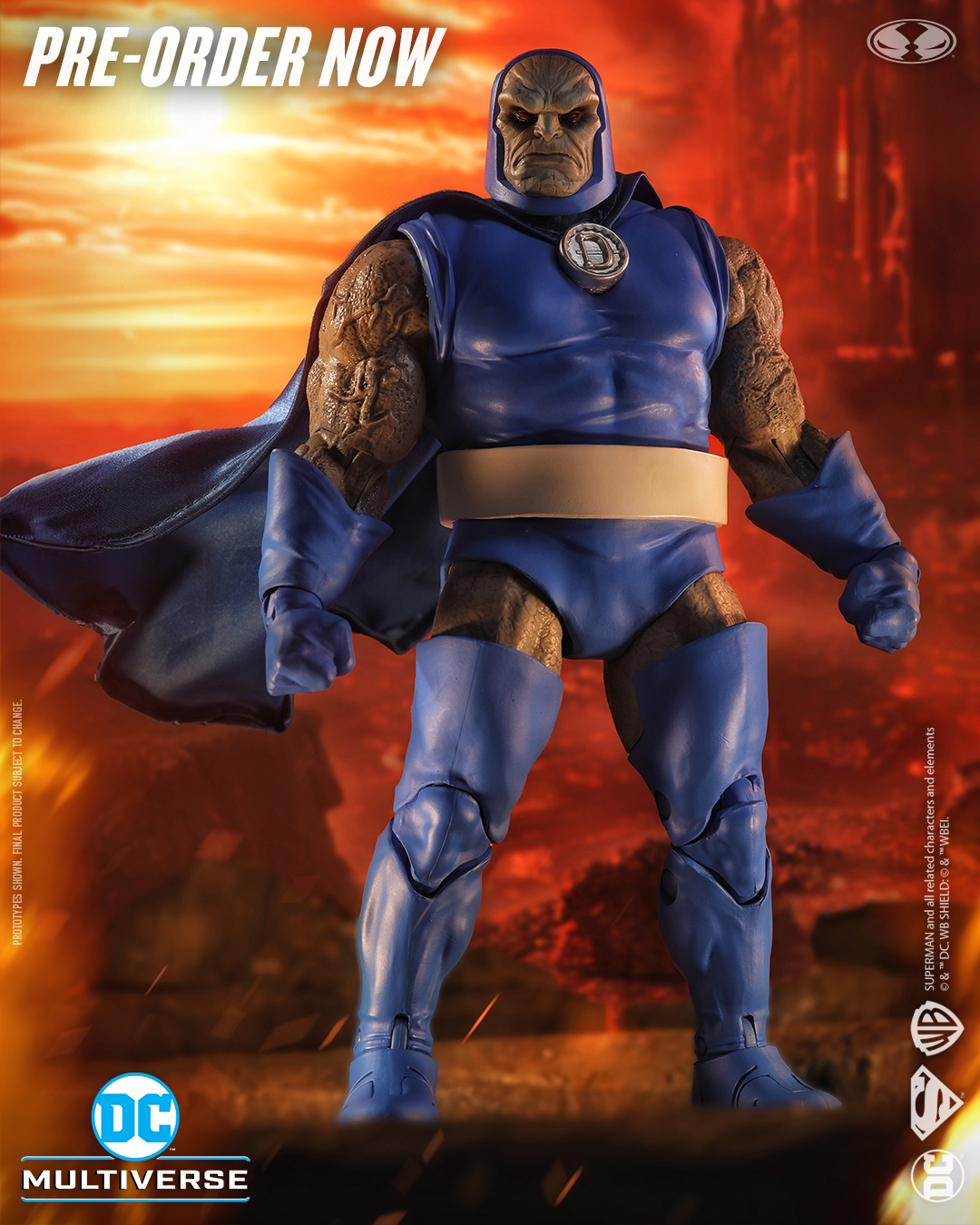麥法蘭 DC Multiverse「達克賽德」（Darkseid）可動人偶 替換頭雕再現大魄力歐米伽射線！