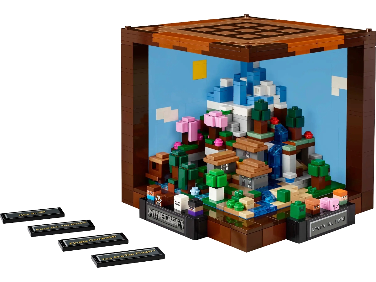 LEGO 21265《Minecraft》工作台（The Crafting Table）在麥塊世界中合成工具的超重要物品樂高化！