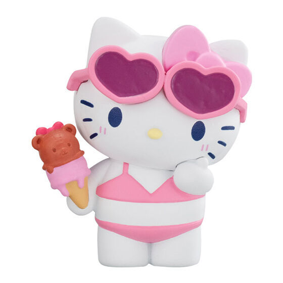 GASHAPON『三麗鷗明星 大家一起游泳吧!』轉蛋,跟超可愛的曬黑 Hello Kitty 去泳池玩耍吧!