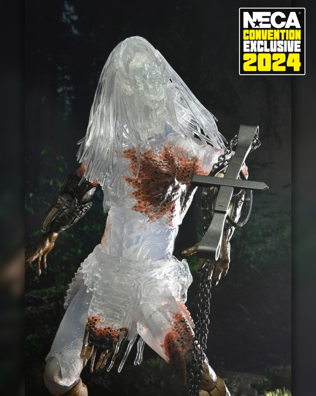 NECA SDCC 限定『《終極戰士：獸獵者》野性終極戰士 隱身現形版（Feral Camo Reveal）』7 吋可動人偶