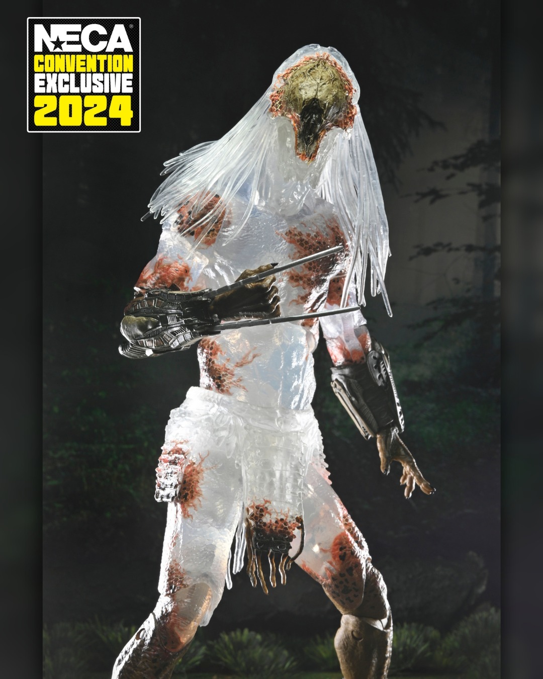 NECA SDCC 限定『《終極戰士：獸獵者》野性終極戰士 隱身現形版（Feral Camo Reveal）』7 吋可動人偶 